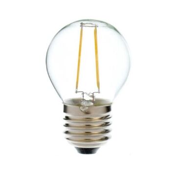 LED E27 Filament lamp - G45 - 2W - 2700K - Dimbaar | MP012750 | <ul class="list-style -check">
<li>200 Lumen</li>
<li>Warm wit (2700K)</li>
<li>Vervangt 25W</li>
</ul>