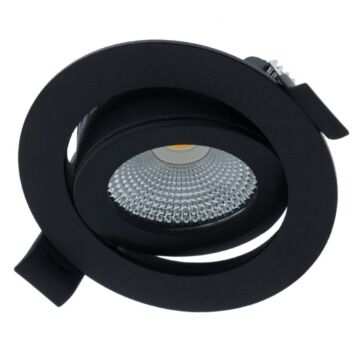LED-inbouwspot Slimfit Varda - 5W - 2700K - Zwart - Dimbaar - IP44 | MP020033Z