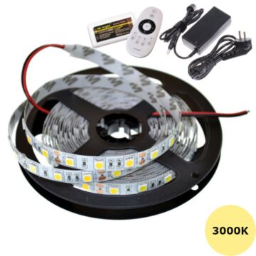 LED Strip 12V - Warm wit - 3000K - IP65 - 60xSMD5050/m - 5m | MP210101B