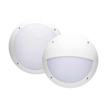 EGB buitenlamp wand/plafond rond wit - E27 - IP66 - IK10 - 2 afdekframes