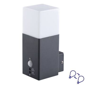 Buitenlamp Vadra - Muurlamp - Sensor - losse E27 - Rechthoek | MP230026