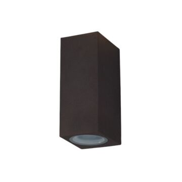 Wandlamp Selma - Up&Down - vervangbare GU10 - Dimbaar - Rechthoek - IP65 - Zwart | MP230037