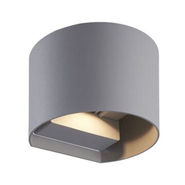 LED Wandlamp Luna - 6W - 3000K - Rond - Grijs - IP65 - Dimbaar | MP230065G
