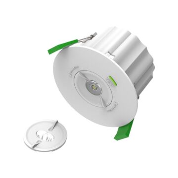 LED noodverlichting inbouwspot Adraste - 300lm - zelftest - 3 uur - wit