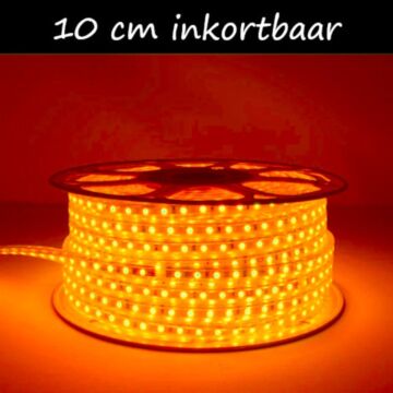 LED Strip 230V - Oranje - Inkortbaar per 10 cm - IP65