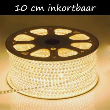 LED Strip 230V - Inkortbaar per 10 cm - Wit - Dimbaar - IP65 | MP340022B