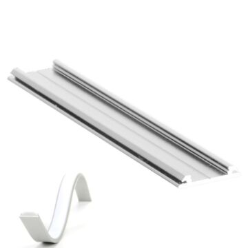 LED Strip Profiel - Arc12 - Aluminium Wit - Buigbaar - 20x3,3mm - 1 meter | MP350009W1