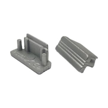 Einddop voor LED strip profiel Surface10 Aluminium Glans - Opbouw (2 stuks) | MP350040AG