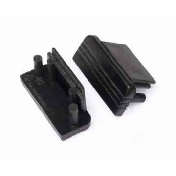 Einddop voor LED strip profiel Surface10 Zwart - Opbouw (2 stuks) | MP350040Z