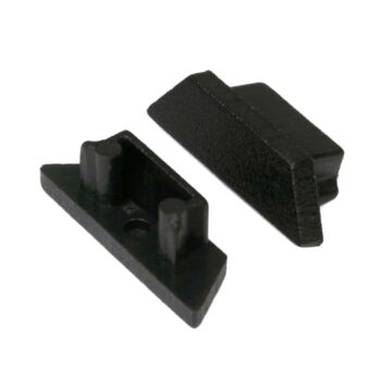 LED Strip Profiel Einddop - Arc12 - Zwart - Set van 2 stuks | MP350044Z