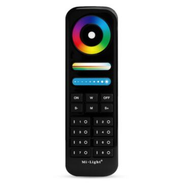 MiBoxer - RGB+CCT afstandsbediening - 8 Zones - Zwart - FUT089-B | MP890014Z