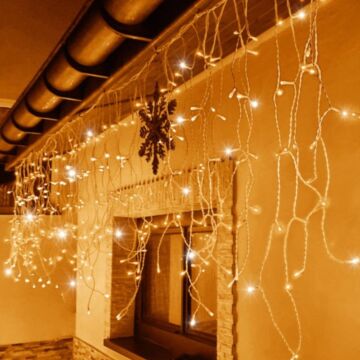 LED-kerstverlichting IJspegel Warmwit - 10m - 200 LEDs - 50 Strengen - IP44 | MP920003W