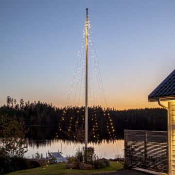 LED-kerstverlichting - Vlaggenmast - 10 meter - 500 LEDs - 10 Strengen - IP44 | MP920012