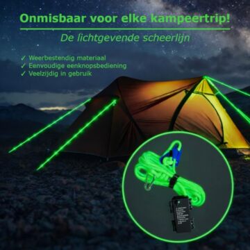 LED GlowLine Pro scheerlijn - Neongroen (incl. gratis batterijen)