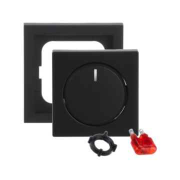 Busch-Jaeger Set met Afdekraam+Dimmerknop - future® linear - Matzwart | MP960054S