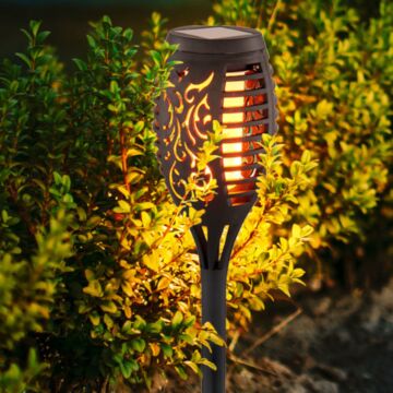 LED Solar Tuinfakkel met vlameffect - Ø75x510 mm - IP44 | MP980025