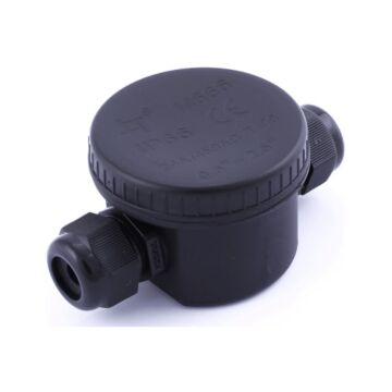 Lasdoos spatwaterdicht - Ø65x96x47mm - IP66 - 2 flexibele ingangen 5-9mm | MP990010