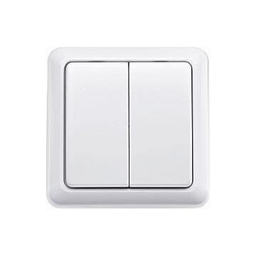 KAKU Draadloze wandschakelaar dubbel (AWST-8802) | MP990016