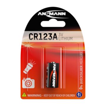 Lithium batterij CR123A - 3V - Blister | MP990081