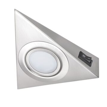 Onderbouwarmatuur ZEPO - Driehoek - RVS - Opbouw - G4 - met schakelaar | MP990186