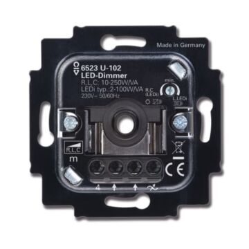 Busch-Jaeger LED Dimmer - 6523 U-102 - 2-100W - Fase aansnijding - Inbouw | MP990193