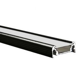 LED Profiel Surface10 - Aluminium Zwart Opbouw - - meter | MEIPOS LED verlichting
