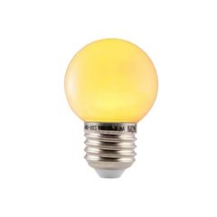 LED E27 lamp - G45 - 1 Watt - Geel - Waterdicht | MP012719 | <ul class="list-style -check">
<li>70 Lumen</li>
<li>Geel</li>
<li>IP65</li>
</ul>