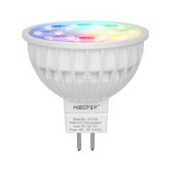 Smart LED GU5.3 spot - 4W - RGB+CCT - MiBoxer (FUT104) | MP015321 | <ul class="list-style -check">
<li>Slimme LED GU5.3 spot</li>
<li>Wit tinten + Kleur (RGB)</li>
<li>Werkt met afstandbediening of App</li>
</ul>