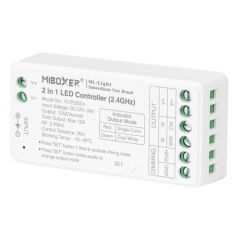 MiBoxer - Single Color / Dual White LED Controller - 12-24V - 12A - FUT035S+ | MP210025 | <ul class="list-style -check">
<li>Single color &amp; Dual white controller</li>
<li>Geschikt voor 12V-24V LED strips</li>
<li>FUT035S+</li>
</ul>