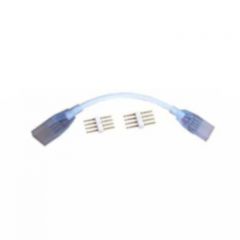 Koppelkabel LED Strip 230V - RGB - 2x female - 200mm - SMD5050 (incl. contactpinnen) | MP210058 | <p>Koppelstuk om eenvoudig de RGB LED Strip 230V (SMD5050) te verlengen + 2 contactpinnen.</p>