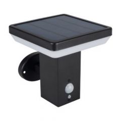 LED Buitenlamp Solca - Muurlamp - Solar + Sensor - 5W - 4K - Zwart | MP230017V