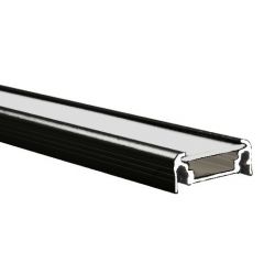 LED Strip Profiel Surface10 - Aluminium Zwart - Opbouw - 20x8mm - 1 meter | MP350003Z1 | <ul class="list-style -check">
<li>Zwart geanodiseerd aluminium</li>
<li>1 meter</li>
<li>Binnenmaat 10,25x4 mm</li>
<li>Buitenmaat 20x8 mm</li>
</ul>