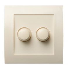 Afdekfrontje voor duo inbouwdimmer (creme) - Tradim | MP990117