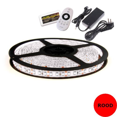 sector Basistheorie Aap LED Strip 12V - Rood - IP65 - 120xSMD3528/m - 5m - Set | MEIPOS LED  verlichting