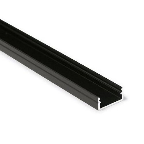 LED Strip Profiel Begton12 - Zwart - Opbouw - 14,4x6,6mm - 2 meter | LED verlichting