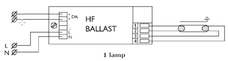 Elektronische ballast 1 TL-buis